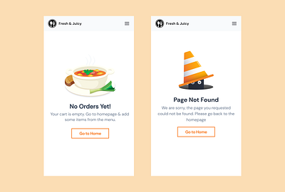 Error Screens - Food App error ui food app ui