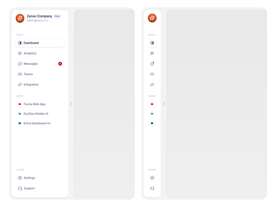 Collapsible Navigation 🎛 account clean collapsible company content dashboard design desktop function icon interaction interface minimal navigation saas sidebar simple ui web