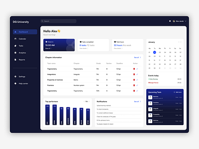 University dashboard design admin admin panel analytics brand dashboard dashboard design employee ui ux