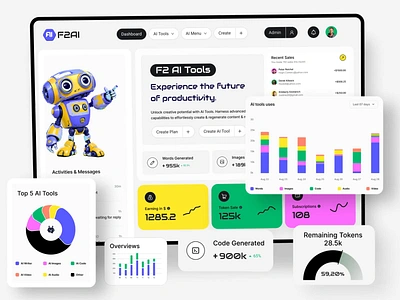 AI Dashboard interface for admin🤖 3d ui admin dashboard ai analytics ui animation artora chatbot ui dashboard dashboard design dutopia interface lottie animation modern ui motion graphics neel neel litoriya neelart ui web design website design