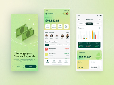 Fintech Mobile App UI Design app design app ui dashboard dashboard design dashboard management design design agency figma finance finance app fintech focotik green management mobile app design product design ui ui design ui ux user interface