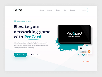 Hero section design for NFC Card website cards hero hero section landing landing page nfc nfc card ui ux website