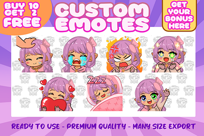 CHIBI EMOTES animated alerts animated emotes chibi chibi emoji chibi emotes chibi twitch emotes commission discord emotes emote artist emotes emotes for twitch illustration stream assets streamer twitch twitch emotes twitch panels vtuber vtuber emotes vtuber logo