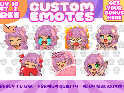 CHIBI EMOTES animated alerts animated emotes chibi chibi emoji chibi emotes chibi twitch emotes commission discord emotes emote artist emotes emotes for twitch illustration stream assets streamer twitch twitch emotes twitch panels vtuber vtuber emotes vtuber logo