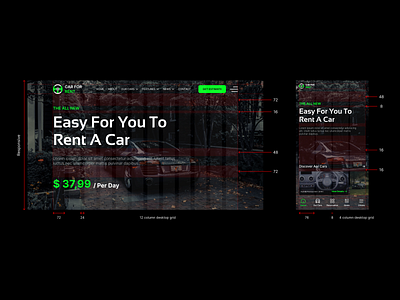 UI Spacing Guide Design app design car app responsive spacing ui ui ux web web design