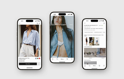 GlamourGlam - E-commerce Fashion App app design ui ui design uiux uiux design ux ux design