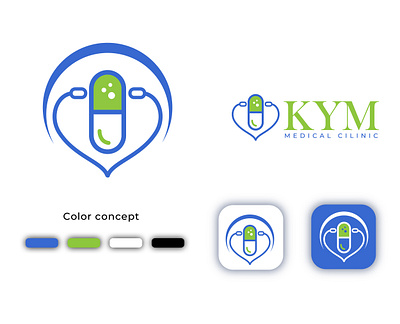 KYM Medical Clinic minimalist logo design project brand logo create logo creation logo creative logo custom logo logo logo create logo design logo type minimalist logo modern logo