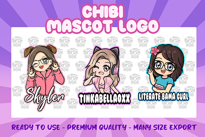 chibi mascot logo illustration