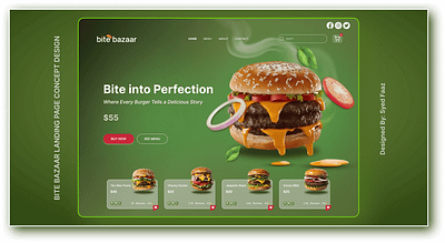 Bite bazaar landing page design color theory graphic design typography ui user experience user interface ux visual design