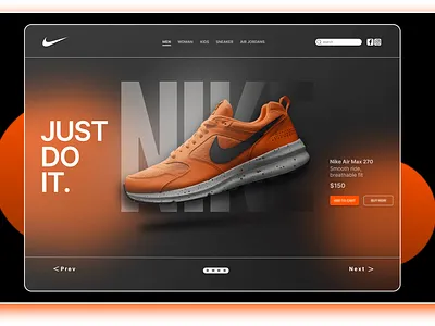 Nike landing page design color theory graphic design typography ui user experience user interface ux visual design