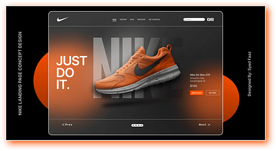 Nike landing page design color theory graphic design typography ui user experience user interface ux visual design