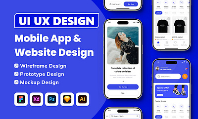 I will do UX UI design, mobile app design, figma app design graphic design ui