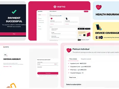 Earna SnapShot graphic design ui