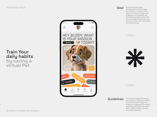 Life Buddy Task/Habits App app appdesign gamification gamification app generation z habit app habit manager object oriented design prototype task manager taskapp ui user interface user oriented design user research ux virtual pet wireframing