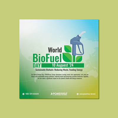 World Biofuel Day Post Design biofuel biofuel day design graphic design social media post world biofuel