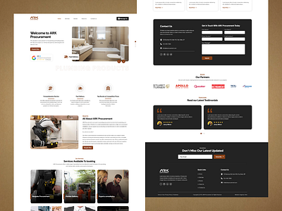 ARK Procurement Landing Page animation branding graphic design logo motion graphics ui