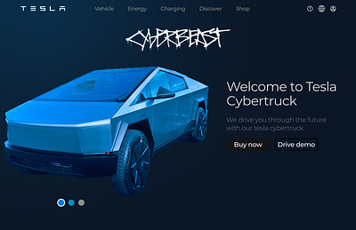 Tesla Cybertruck UI 3d animation branding motion graphics ui