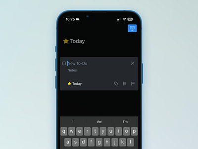 Things 3, but cancel new task input with a single tap dailyui ios things3 todo ui