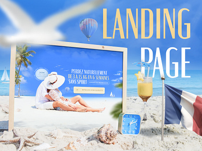 Landing page | Weight loss online course course design illustration landing landing page online online course site ui ux web website weight