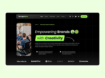 Design Hive -Design Agency Landing Page branding design figma figmadesign graphic design illustration logo ui uidesign uiux