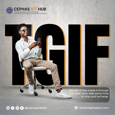 TGIF branding cephas design flyer graphic design hemarez creativity ict logo quote tech tgif typography vector