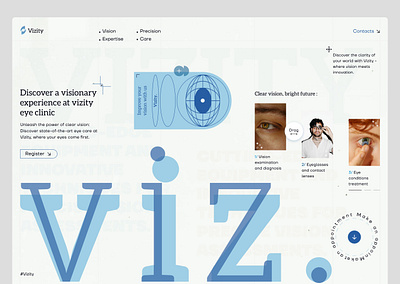 Vizity EyeCare website design clinic doctor eye care eyecare healthcare website heathcare homepage hospital hospital website landing page medecine medical medical website ui ui animation ux web web design website website design