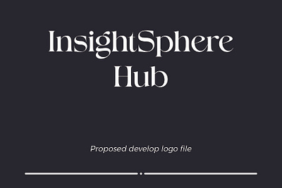 InsightSphere Hub logo branding design flyer graphic design hub illustration inisghit logo presentation sphere typography vector