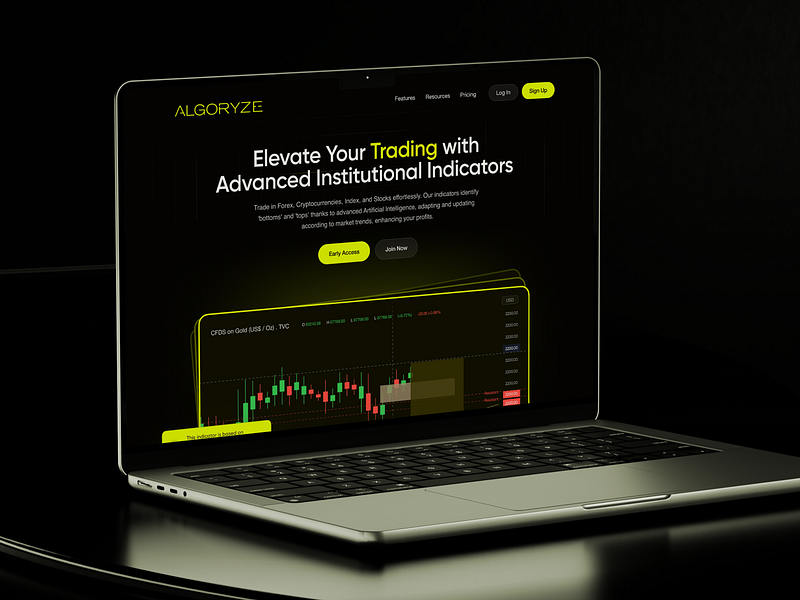 ALGORYZE | Crypto Trading Landing Page | Orbix Studio blockchain crypto crypto landing page crypto trading crypto vaults cryptocurrency cryptowebsite finance fintech forex trading investment investments landing page orbix studio saas ui ux wallet web web design webpage