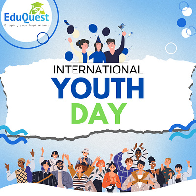 🌟 Empowering the Future on International Youth Day! 🌍✨ creativityunleashed eduquest futureleaders graphic design graphicdesign internationalyouthday ui uiux youthempowerment