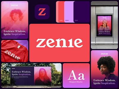 Zenie AI: Branding & Framer Build ai ai branding ai saas brand brand identity brand visuals branding logo design saas saas branding