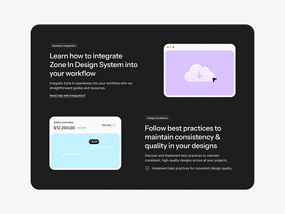 Features Section / Minimal & Dark Mode design features figma minimal section ui ux web website