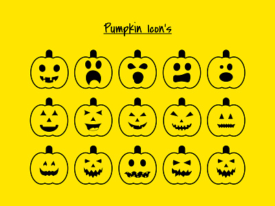 Pumpkin Icons using Figma. figma graphic design icons logo ui