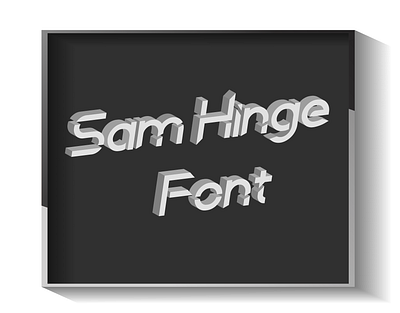 Sam Hinge Font hinge inspired font mechanical font