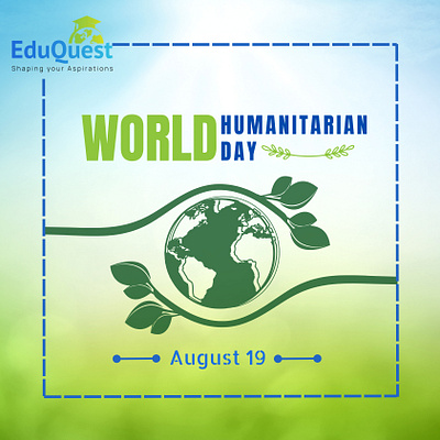 🤝 Honoring Heroes on World Humanitarian Day 🌍❤️ design eduquest graphic design humanitarian illustration infosystem logo uiux