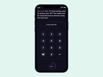 Derivatives: 1CT Wallet PIN Set-Up 1ct blockchain crypto mobile signup trading verification wallet web3