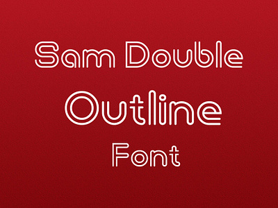 Sam Double Outlin Font adobe illustrator font innovative font