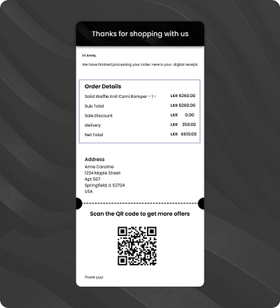 Dailyui #017 Purchase Receipt dailyui figma onlineshopping receipt ui