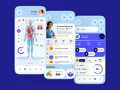 Healthcare service - Mobile app app clinic crm design doctor healthcare hippa medical medicine mobile mobile app saas ui ux