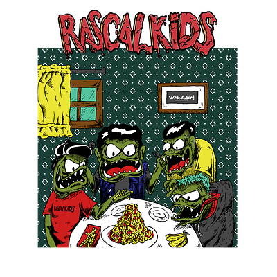 Rascalkids animation artwork band branding cartoon design graphic design iconband illustration logo merchandise punk tshirt