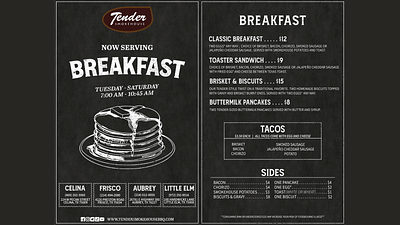 Breakfast Menu Design branding design graphic design illustration menu print typography