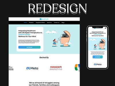 Wundrsight Redesign heathcare landingpage mentalhealth redesign ui webdesign