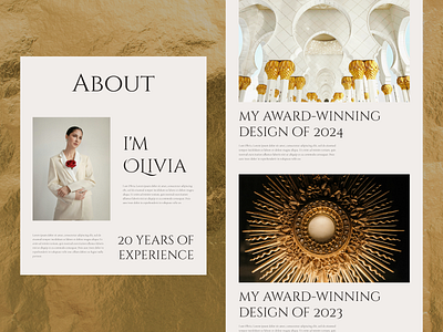 OLIVIA - Portfolio website for designers about section customizable design designer feminine figma framer interior designer photographer portfolio portfolio website responsive sleek sophisticated template ui ux web design website