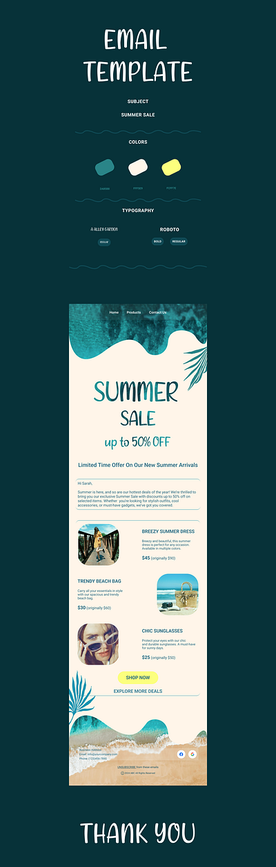 Summer sale email template app design email template ui design ui ux user experience user interface ux design website design