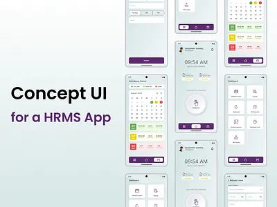 Concept UI for an HR Management System App 👨‍💼 3d graphic design hr hrms logo ui