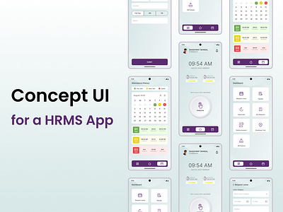 Concept UI for an HR Management System App 👨‍💼 3d graphic design hr hrms logo ui