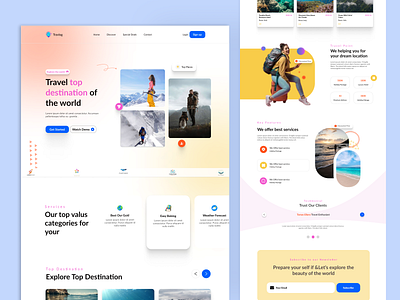 Travel Landing Page design landing page travel ui ux vesual design