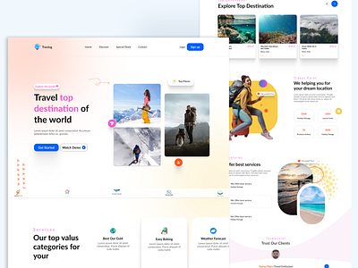 Travel Landing Page design landing page travel ui ux vesual design