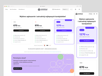 Pricing page - job board e commerce jobs landingpage pricing page product productdesign