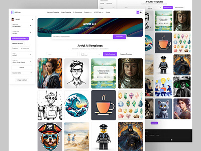 Ai SEO Art landing page design ai art branding dailyui design home page landing page seo ui ux webdesigner