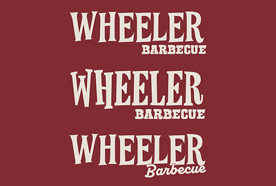 Logo variations for Wheeler Barbecue barbecue branding design graphic design illustration logo print typography